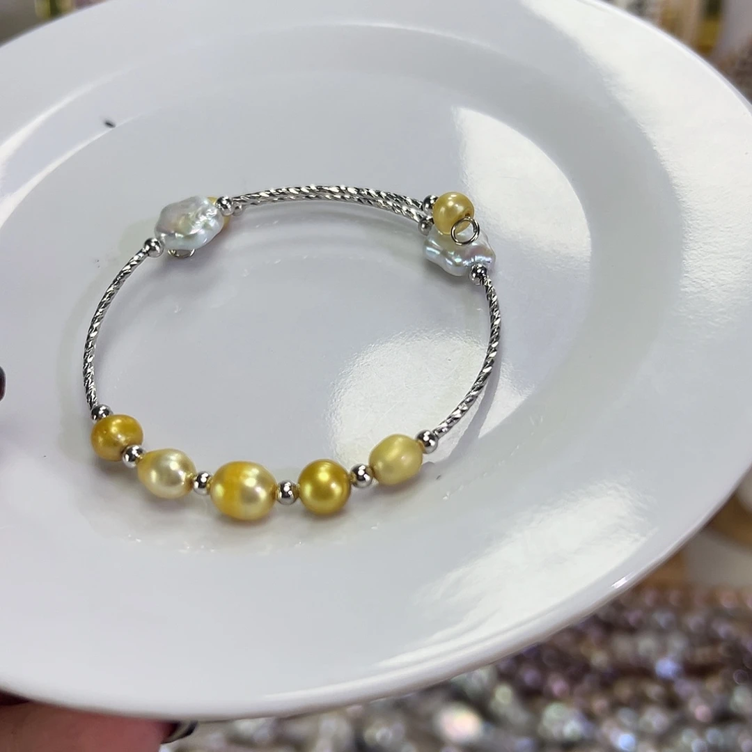 淡水珍珠钛钢手绳