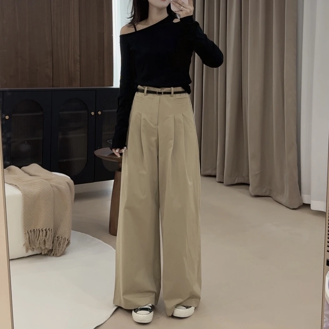 伟丽店3098款【露肩套装】春季气质设计感露肩套装两件套