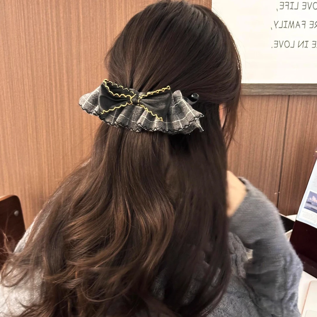 饰品气质韩系咖色发夹后脑勺香蕉扭扭竖夹女感百搭简约盘发夹