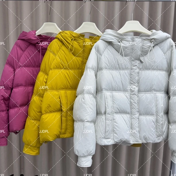 静静推荐 冬季新款“多巴胺”百搭连帽花苞羽绒服9729