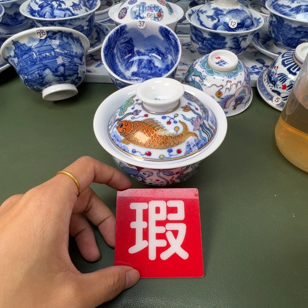 陶瓷景德镇纯手工纯手绘茶具木木49
