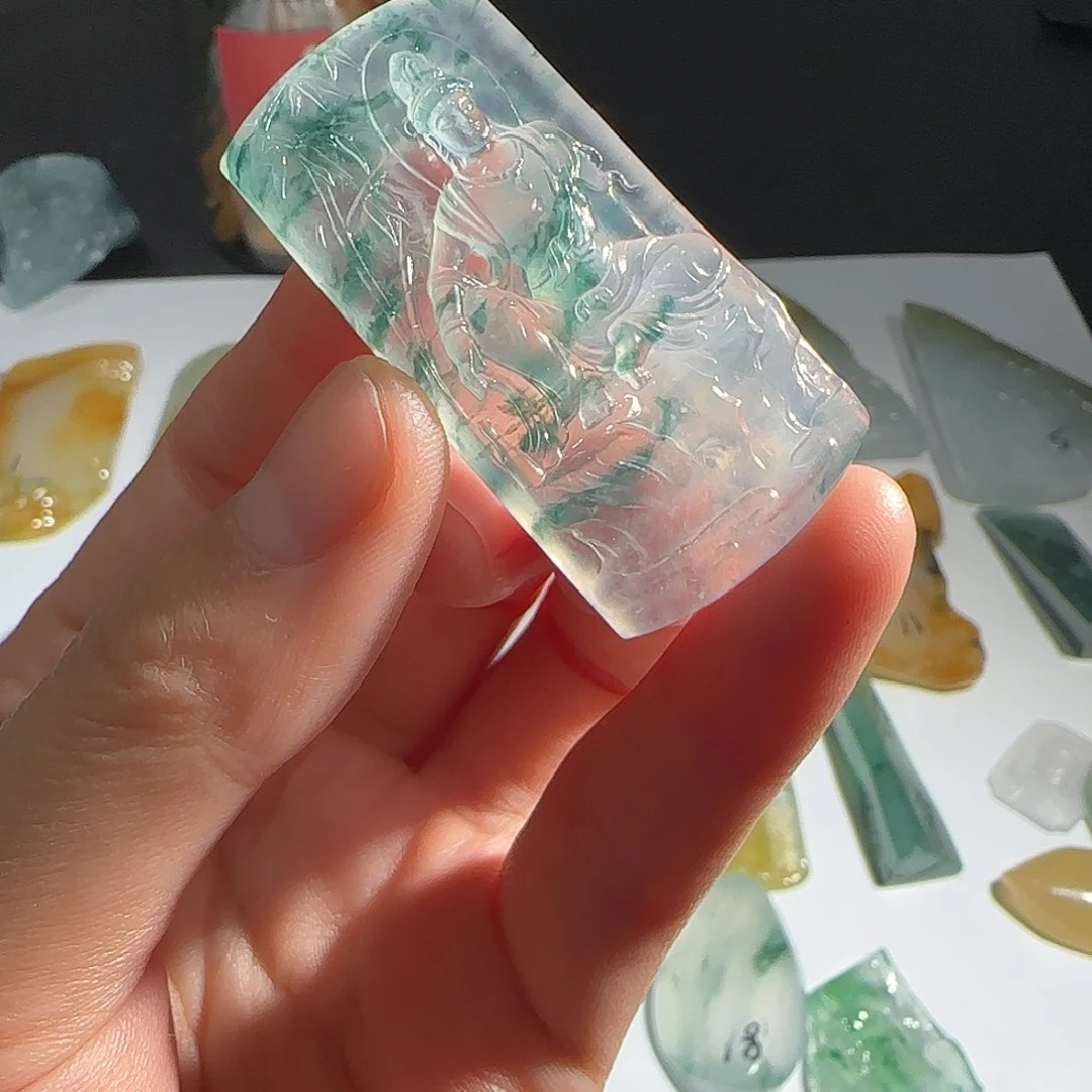 贴***乖定制翡翠未镶嵌天然缅甸A货翡翠