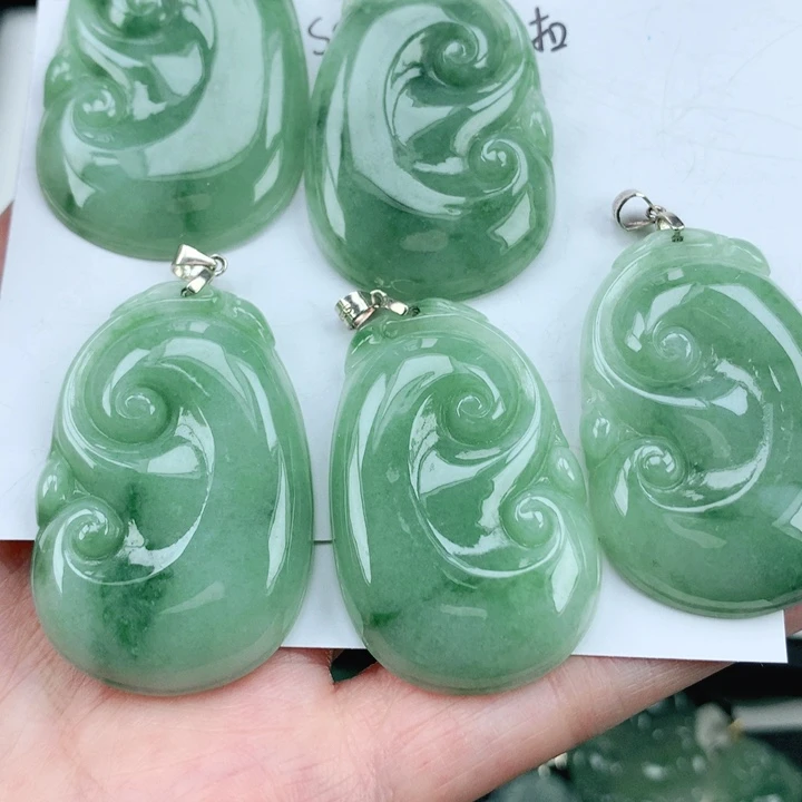 翡翠挂件银S925镀金镶嵌多样性发其1