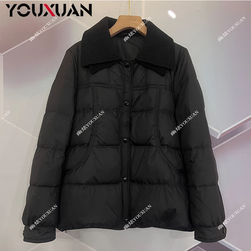 2025新款女士冬季时尚加厚女装大码简约短款保暖羽绒服外套27#