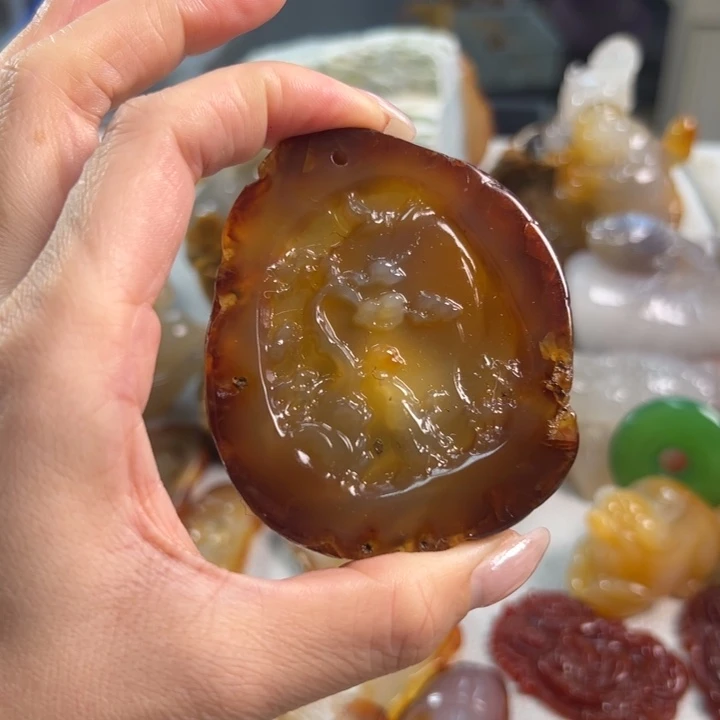 玛瑙/玉髓吊坠(不含链)未镶嵌