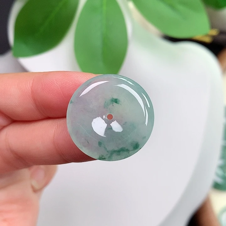 颈饰未镶嵌翡翠平安扣 22.4x4.2mm