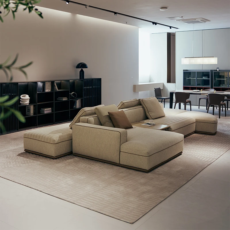 如恩 Eddie艾迪自由模块组合布艺沙发别墅大平层双面背靠背布沙发