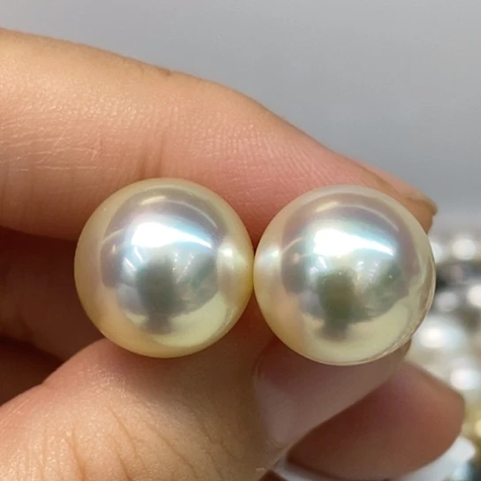 耳饰银S925镶嵌海水珍珠13.4