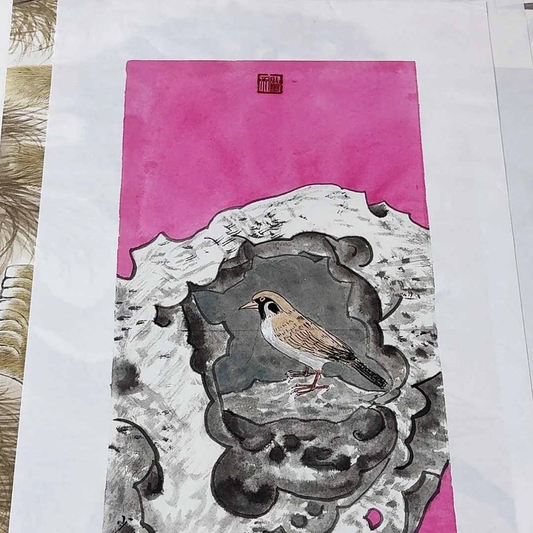 国画四尺四开手绘作品