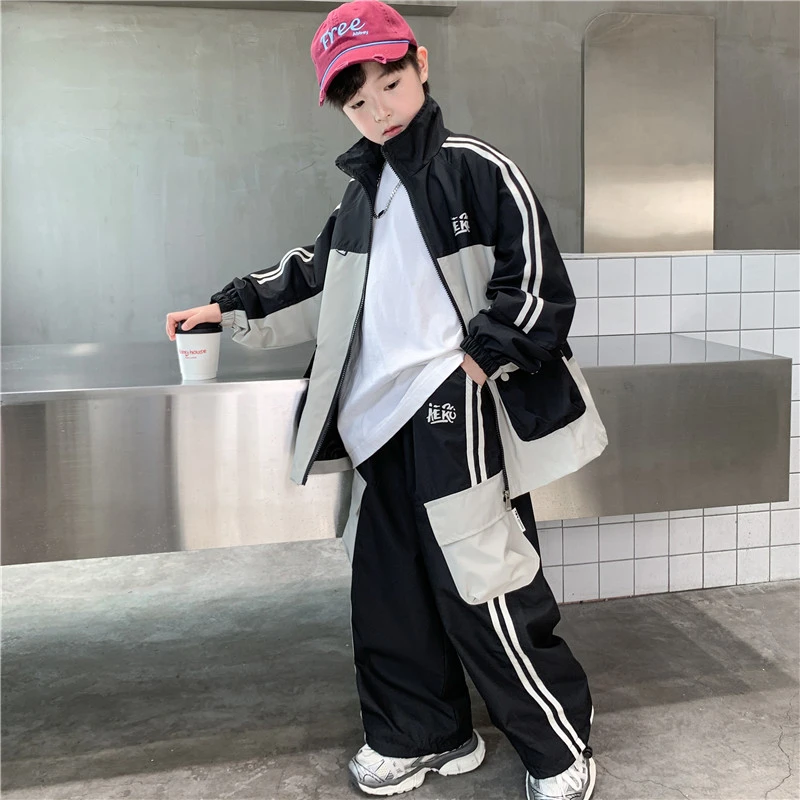 男童春秋季套装2026新款儿童秋装运动休闲外套裤子中大童帅气男孩