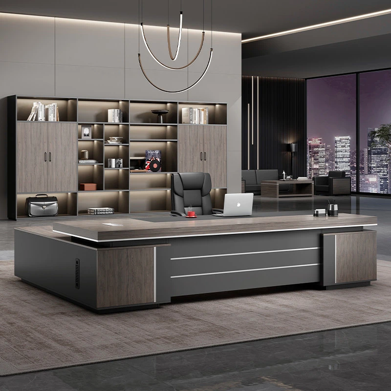 佛山老板桌办公桌椅组合简约现代总裁桌主管大班台领导办公室家具
