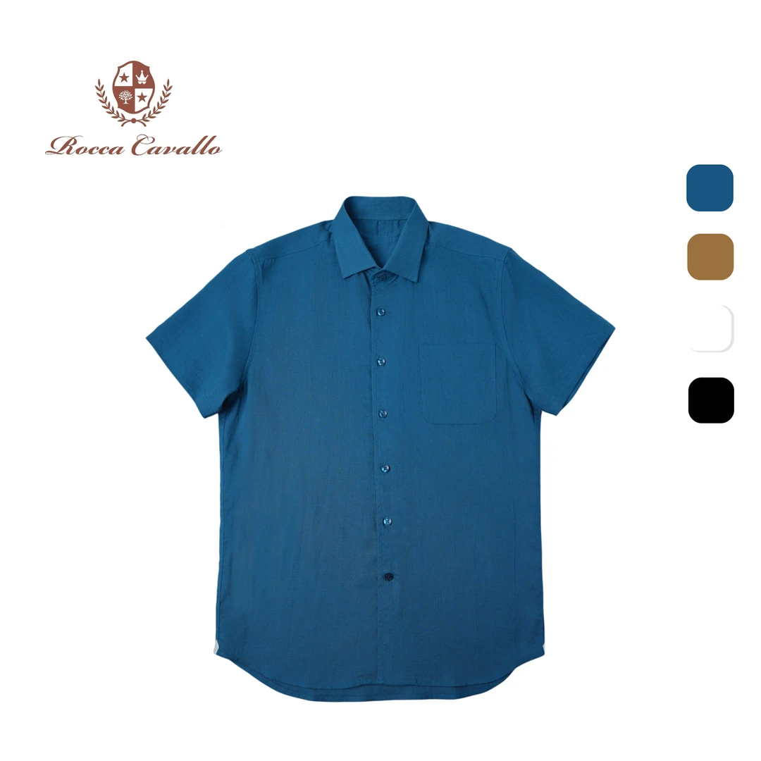 <色彩艺术>男士夏季新款亚麻 高级亲肤透气时尚百搭衬衫 61003