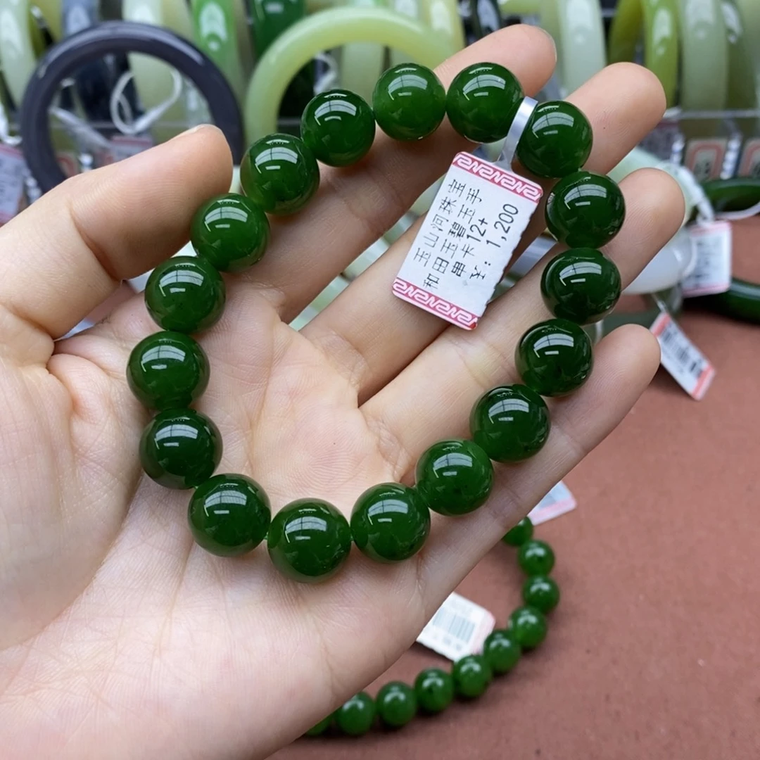 和田玉未镶嵌手串卡12