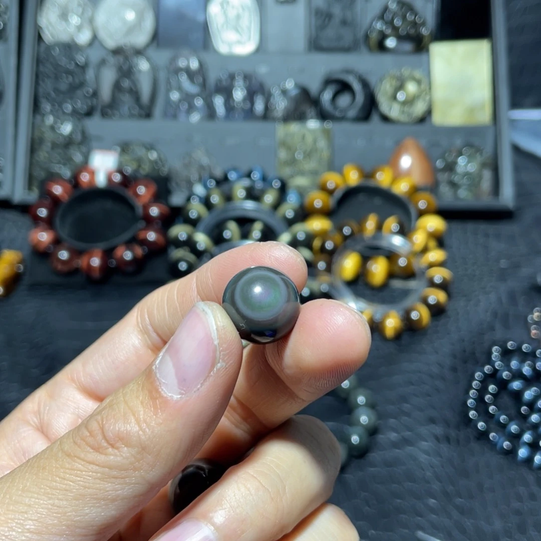 黑曜岩珠宝奇石未镶嵌啥****！