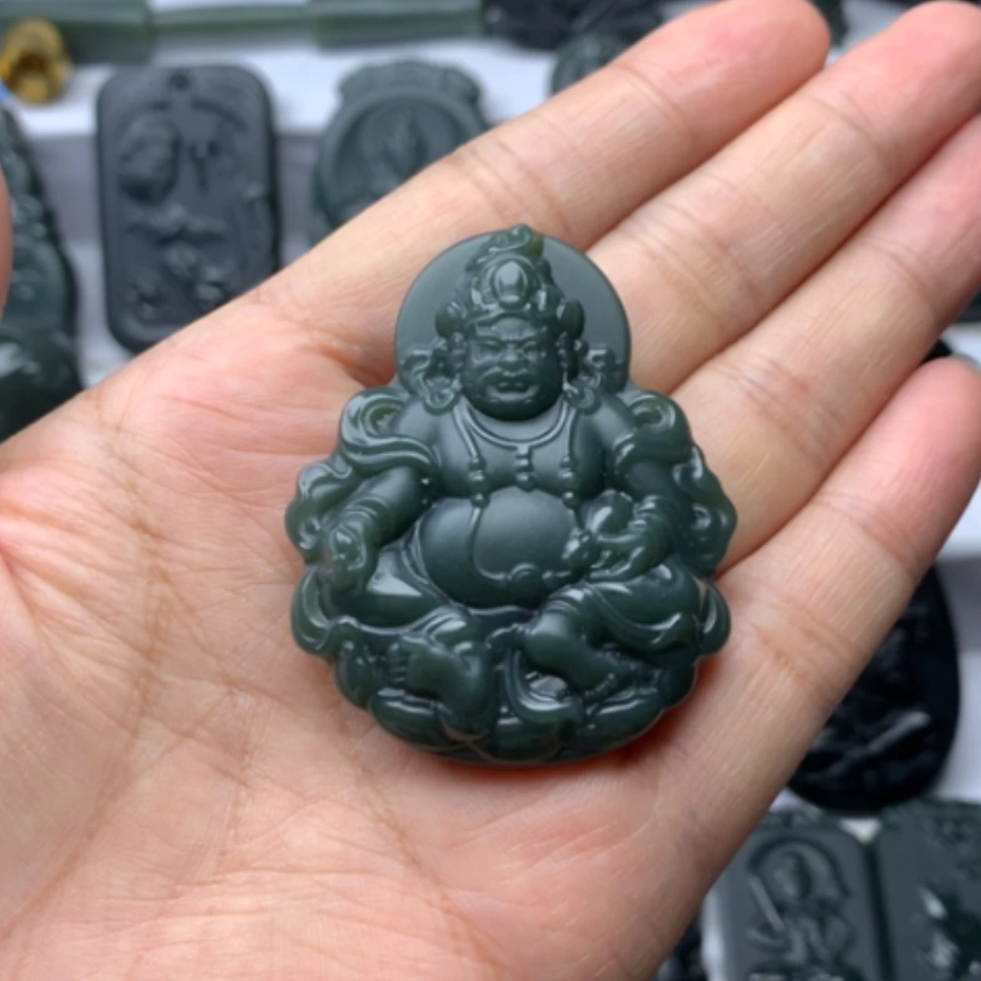 【闪购商品】颈饰未镶嵌和田玉双面雕刻