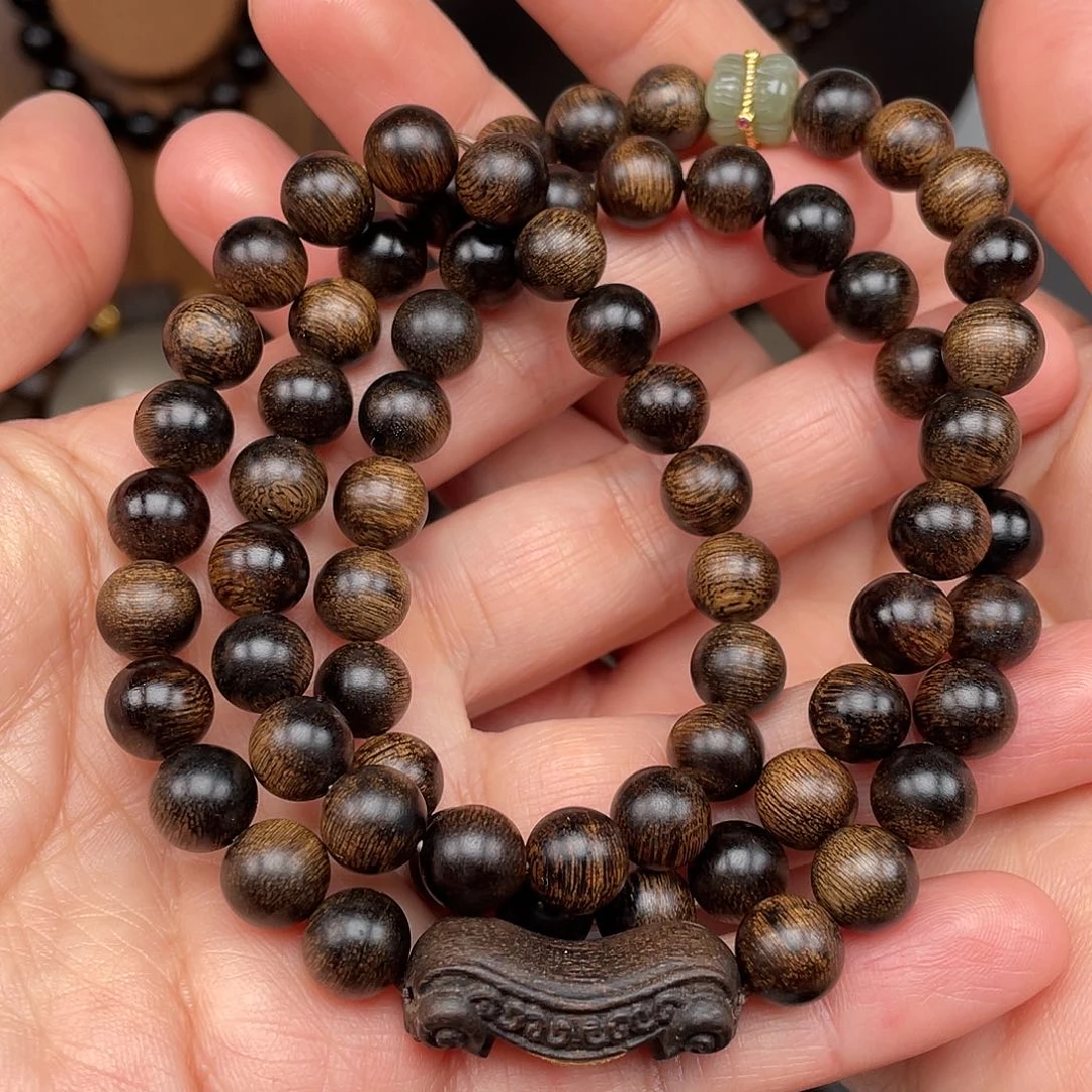 沉香手串开****好越南芽庄白棋瘿子瘤疤