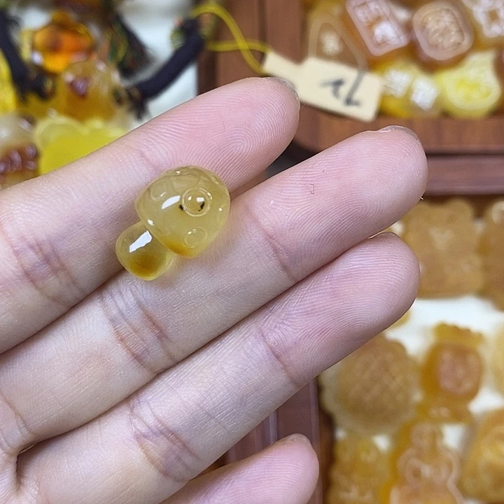 吊坠橄榄核蘑菇65