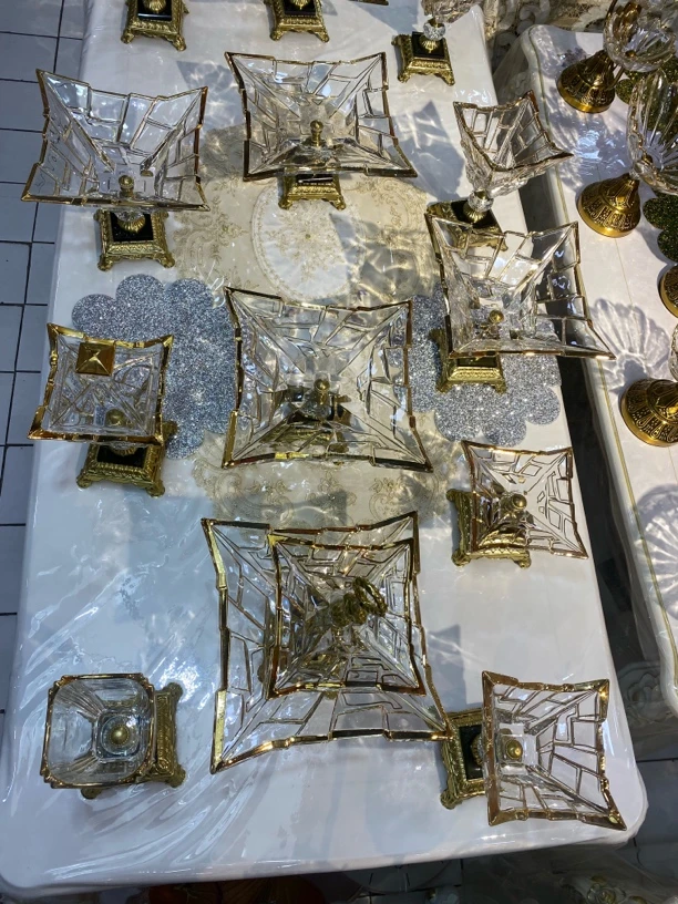 水晶玻璃果盘透明简约客厅茶几水果篮糖果盘