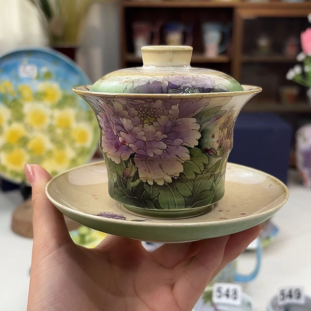 景德镇手绘高温釉下彩陶瓷茶具