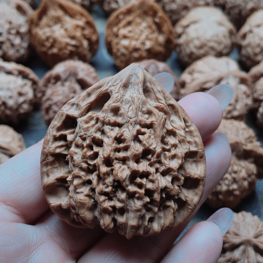 把件桃核桃心挂饰