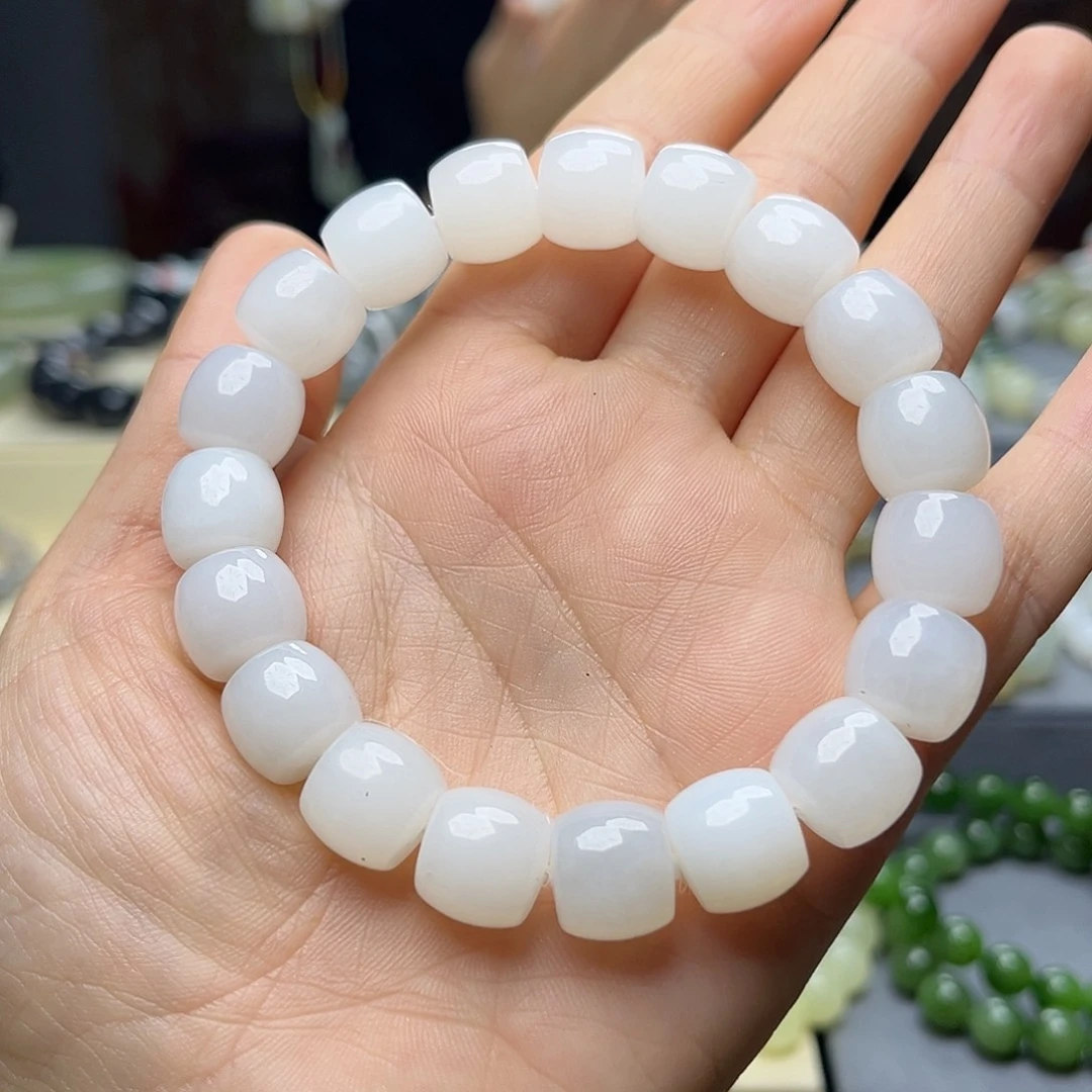 和田玉手链未镶嵌珠*