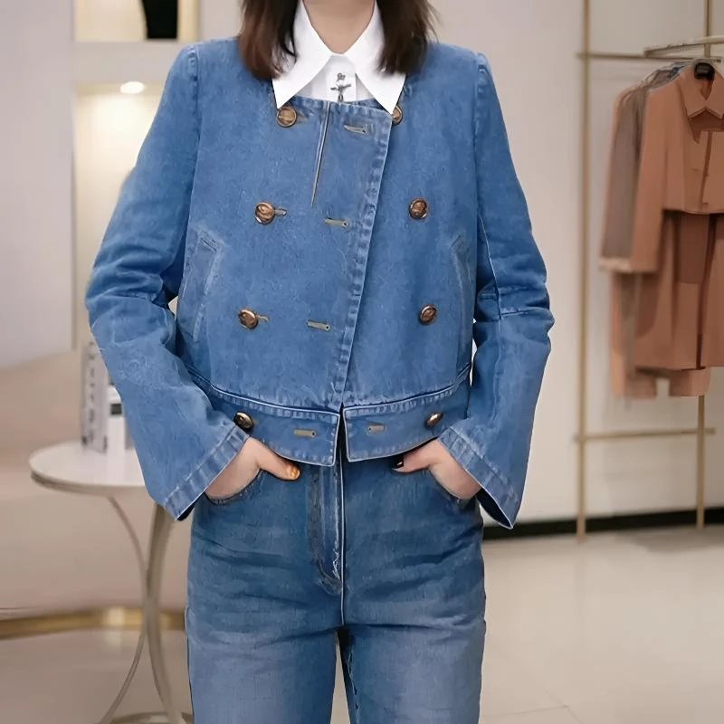 AMASS/阿玛施春季新款短款时尚休闲百搭复古丹宁风牛仔外套540019