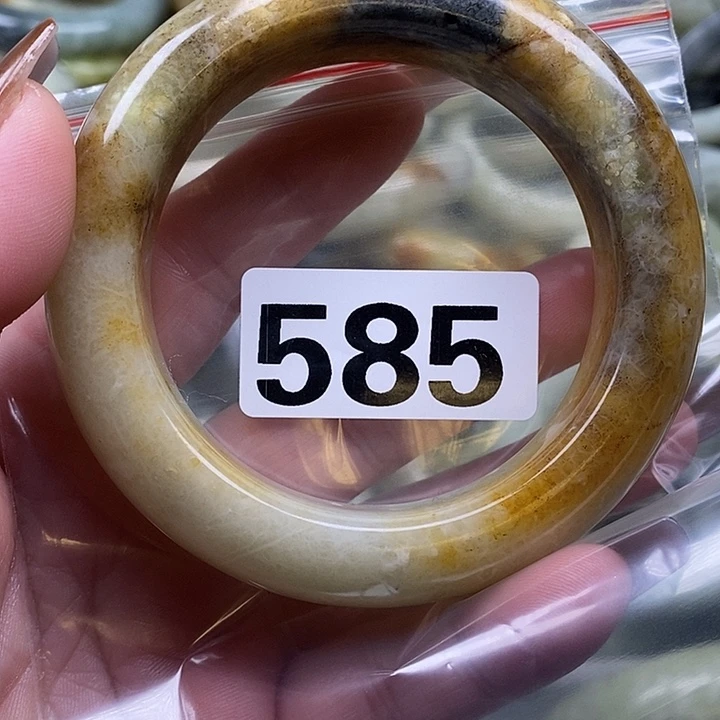 蝉***雨蛇纹石玉未镶嵌手镯