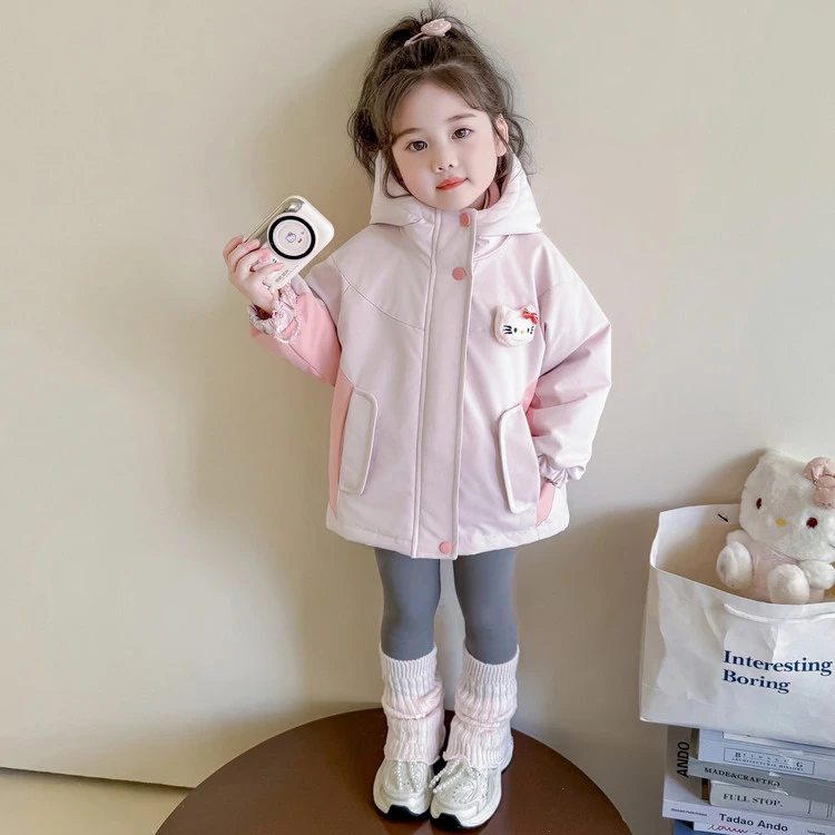 女童外套2025新款洋气儿童秋冬款加绒加厚女宝宝冬季三合一冲锋衣