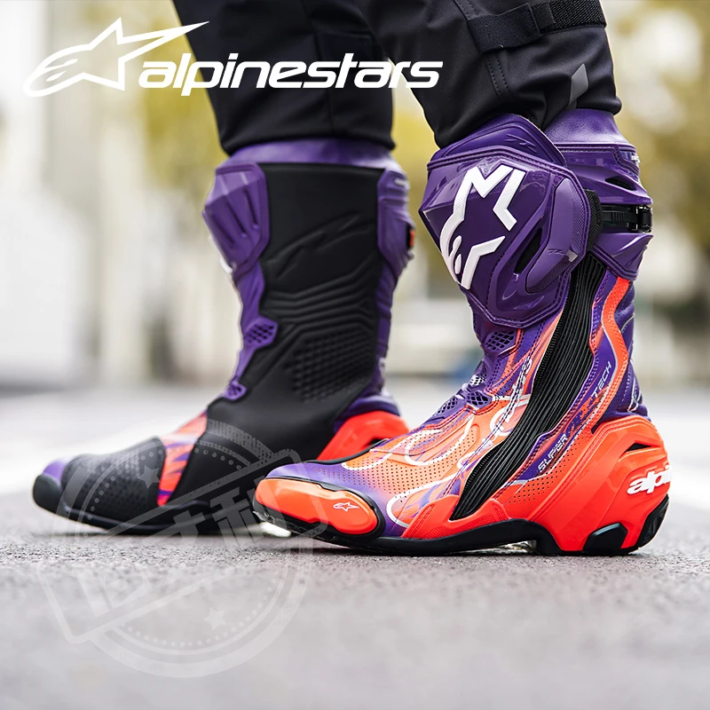 A星SUPERTECH R骑行靴马奎斯马丁联名摩托车赛道靴防摔车手联名靴