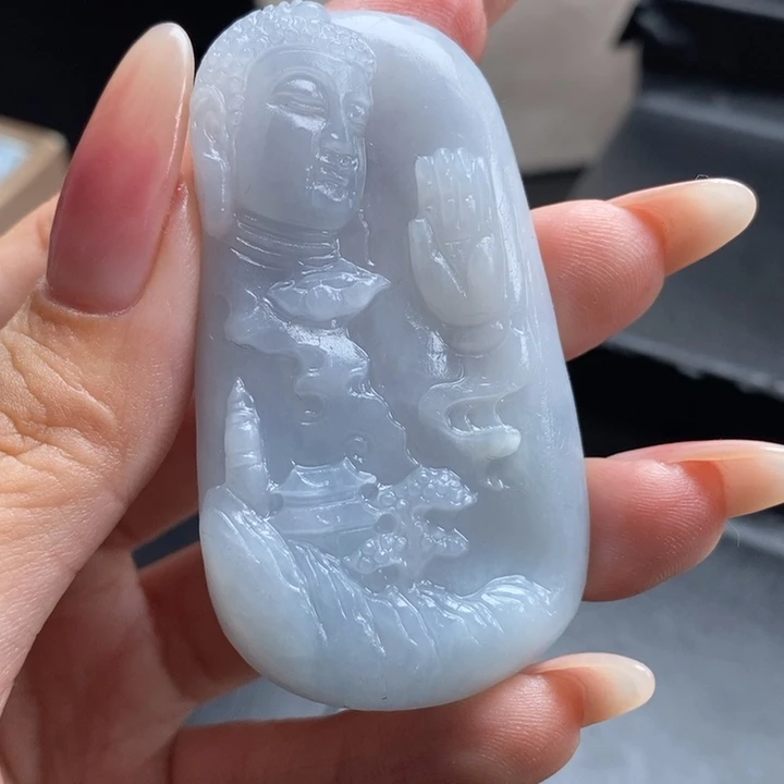 定制翡翠未镶嵌佛观天下