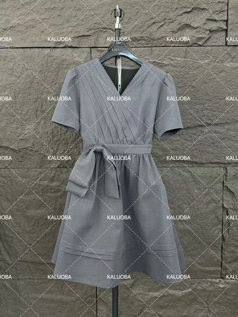 【原创大码设计师款】2025夏季新款法式千金风时尚减龄连衣裙K1035