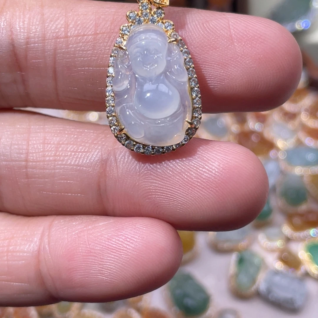 翡翠银S925镶嵌颈饰