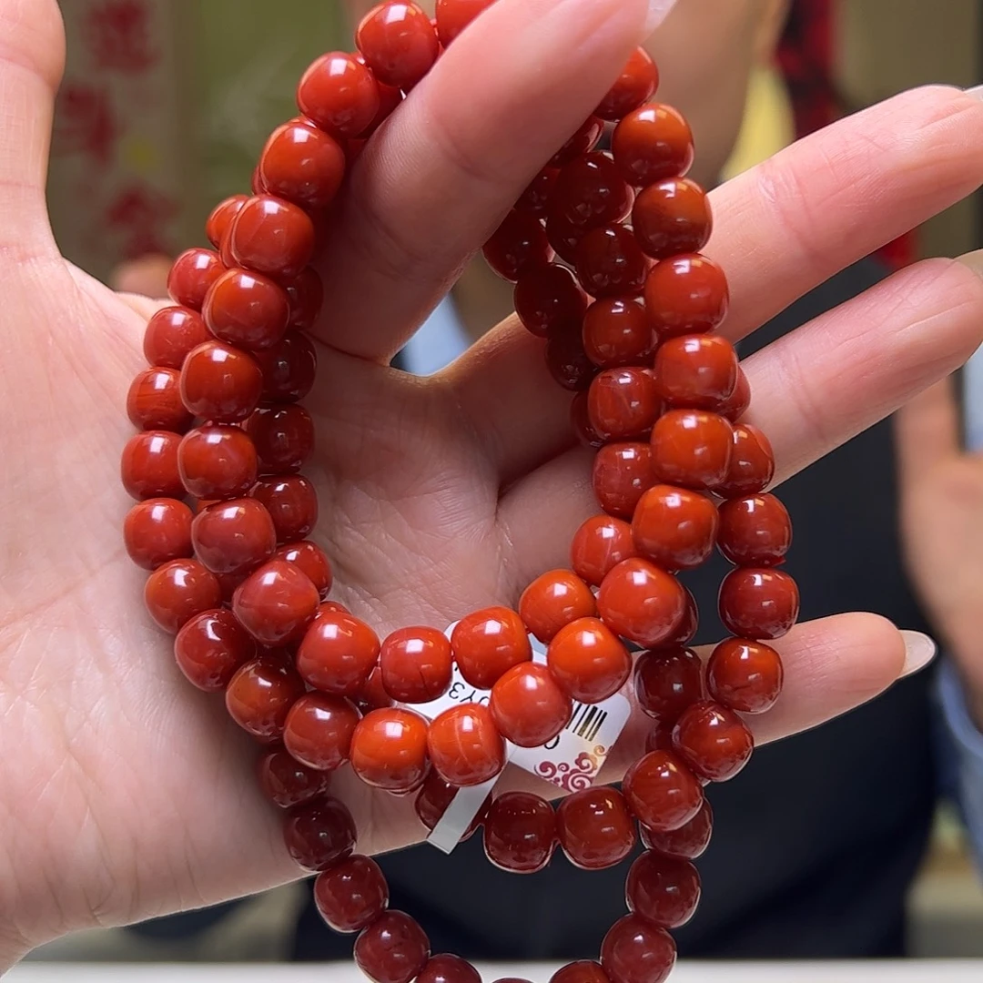 南红玛瑙未镶嵌8mm老型多圈