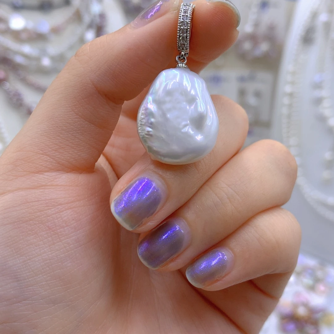 淡水珍珠颈饰银S925镶嵌