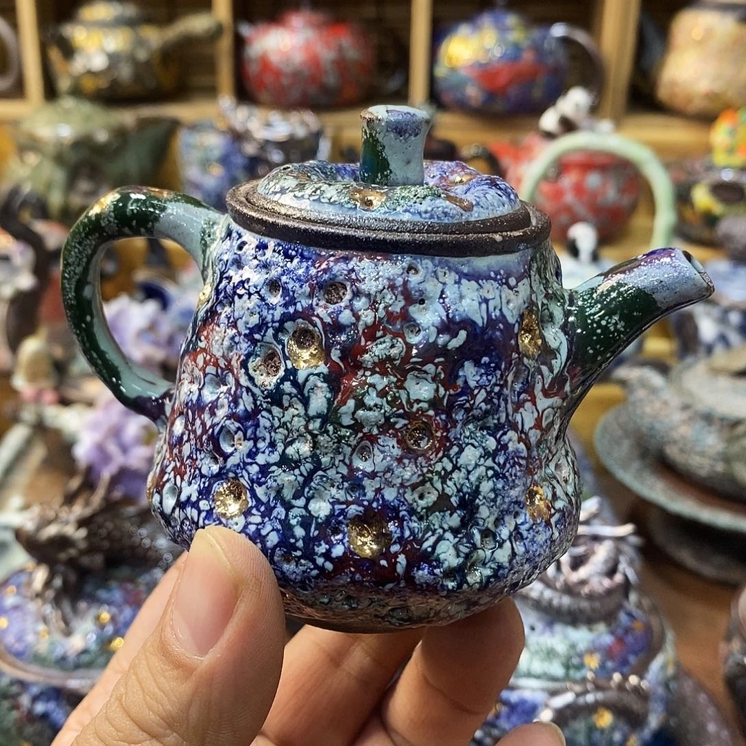 粗陶志野柴烧茶器