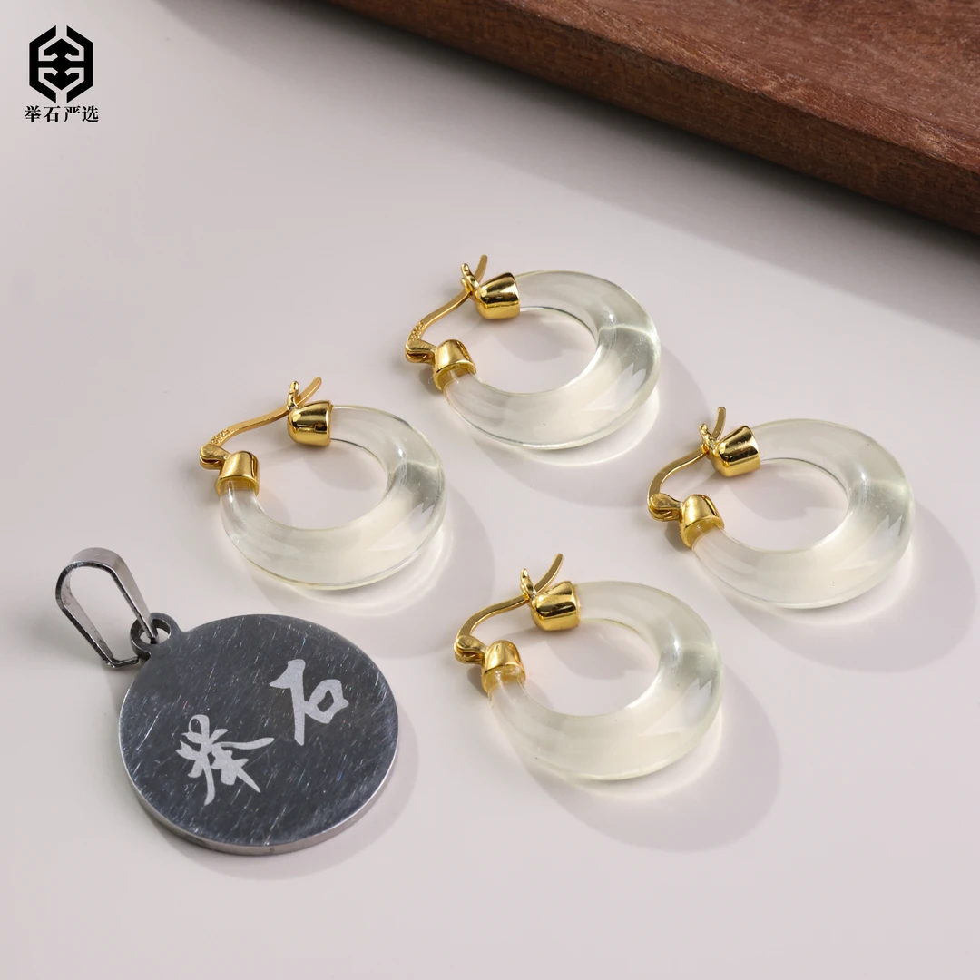 【举石优选】H07-S1332-0104水晶耳饰（一对/多样性发）F