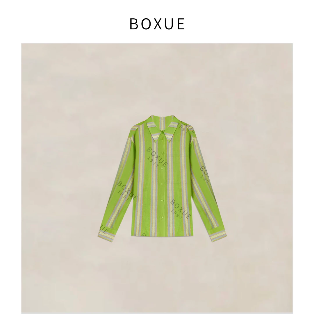 BOXUE “先森” 2025春季新款高级感100亚麻轻奢 衬衫 #250304CS735