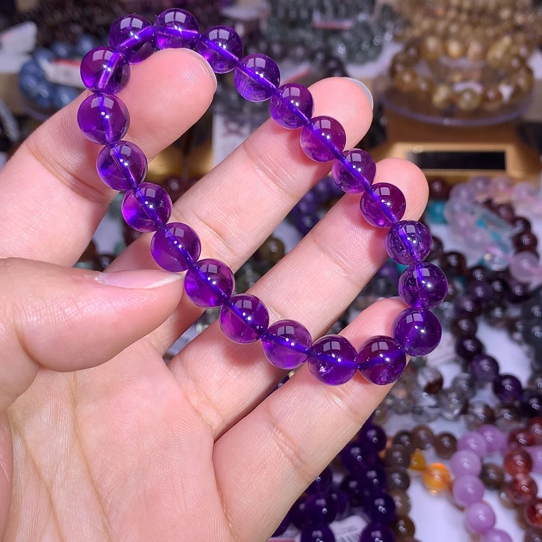 水晶手链未镶嵌9mm乌拉圭紫水晶