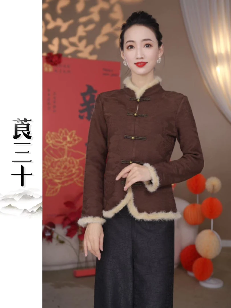 2024冬季新款水貂毛显瘦修身重工加绒内搭T恤 15501