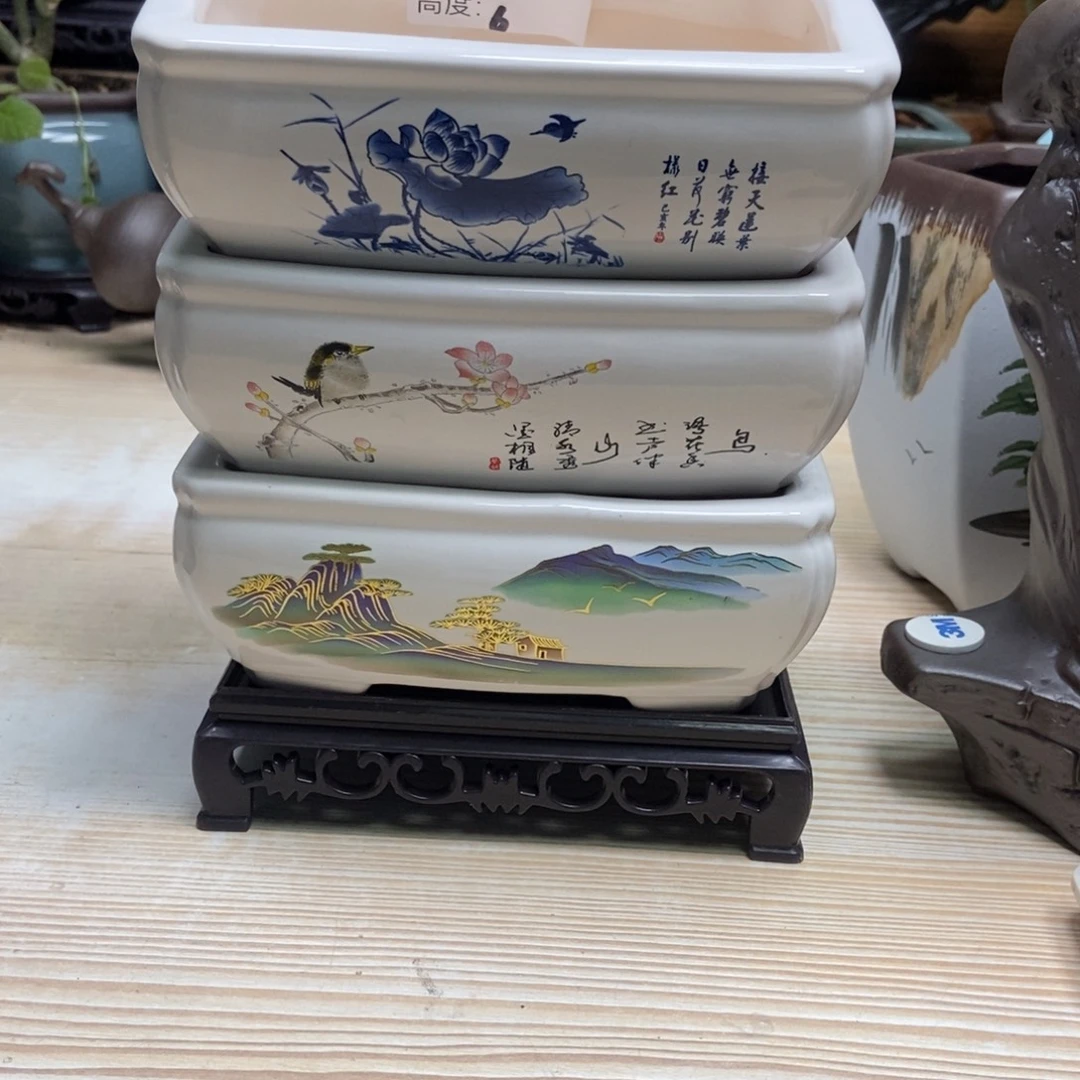 瓷片陶瓷花盆陶瓷艺术