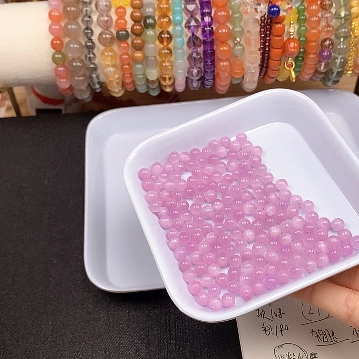未镶嵌卡6紫锂辉20个玛瑙/玉髓