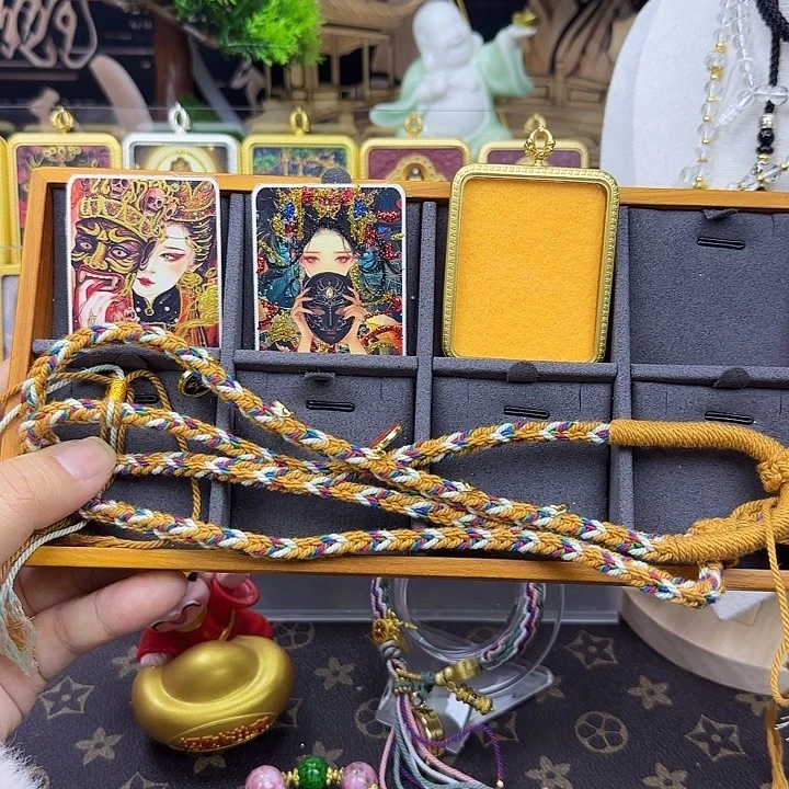 琉璃钛钢双面唐卡双面扎基拉姆➕双面壳子➕绳子