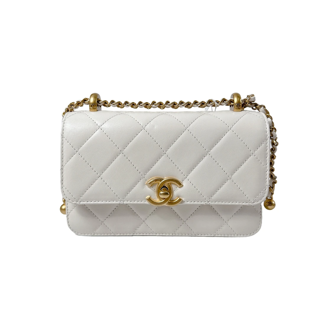99新 Chanel/香奈儿  安洁利严选口盖包/BK0146973 斜挎包