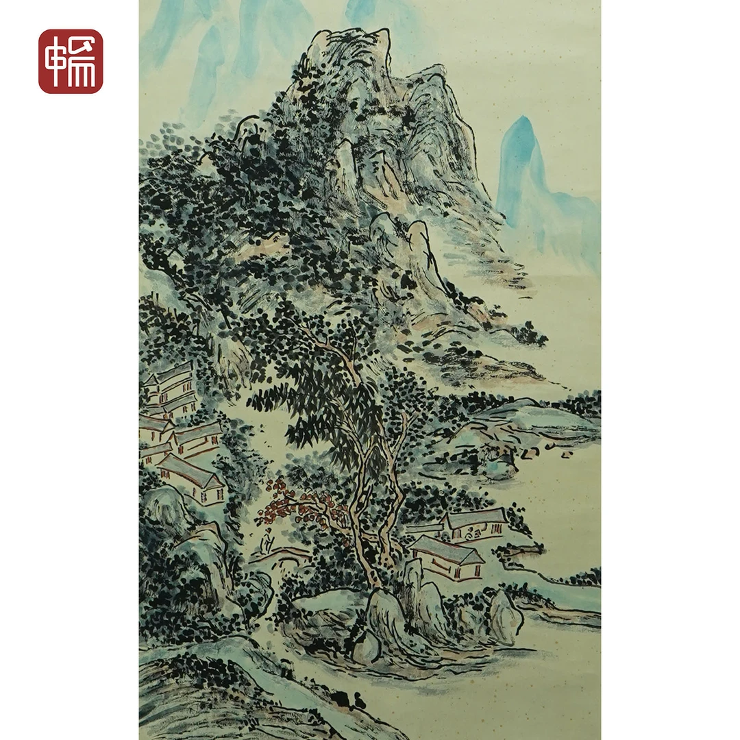 JZ163 1948年作《焦墨山水》96*40（3.45）纸本立轴  ZP