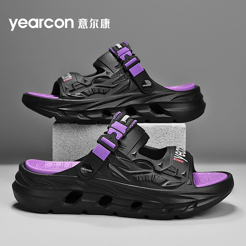 意尔康凉鞋男夏季外穿两用开车休闲沙滩鞋男士防滑踩屎感拖鞋1131