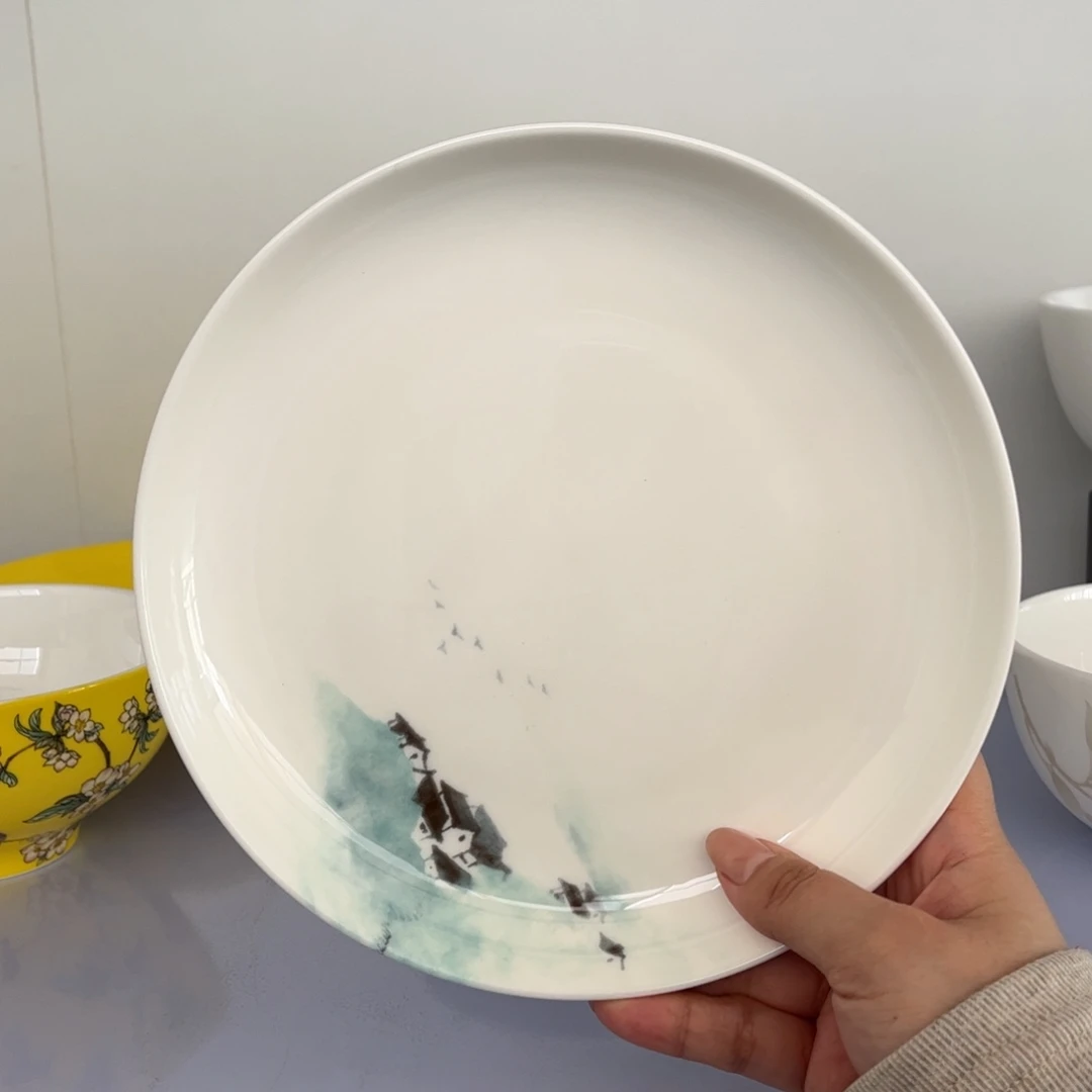 瓷片梦云居8寸汤盘