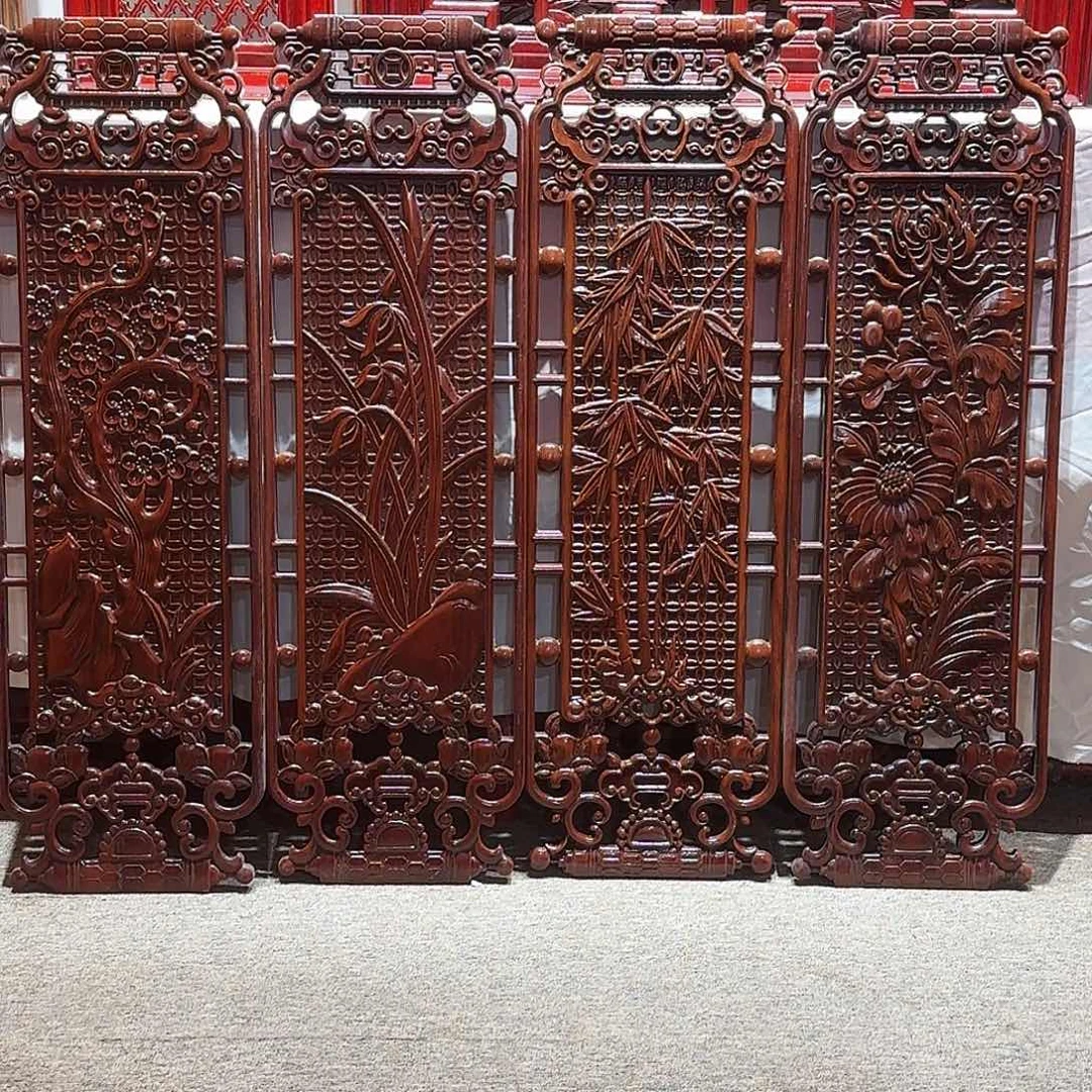 喆***龍香樟木东阳仿古木雕装饰