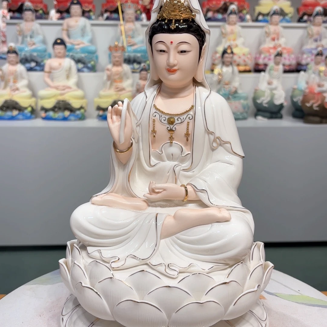 摆件瓷摆件观音14 吋