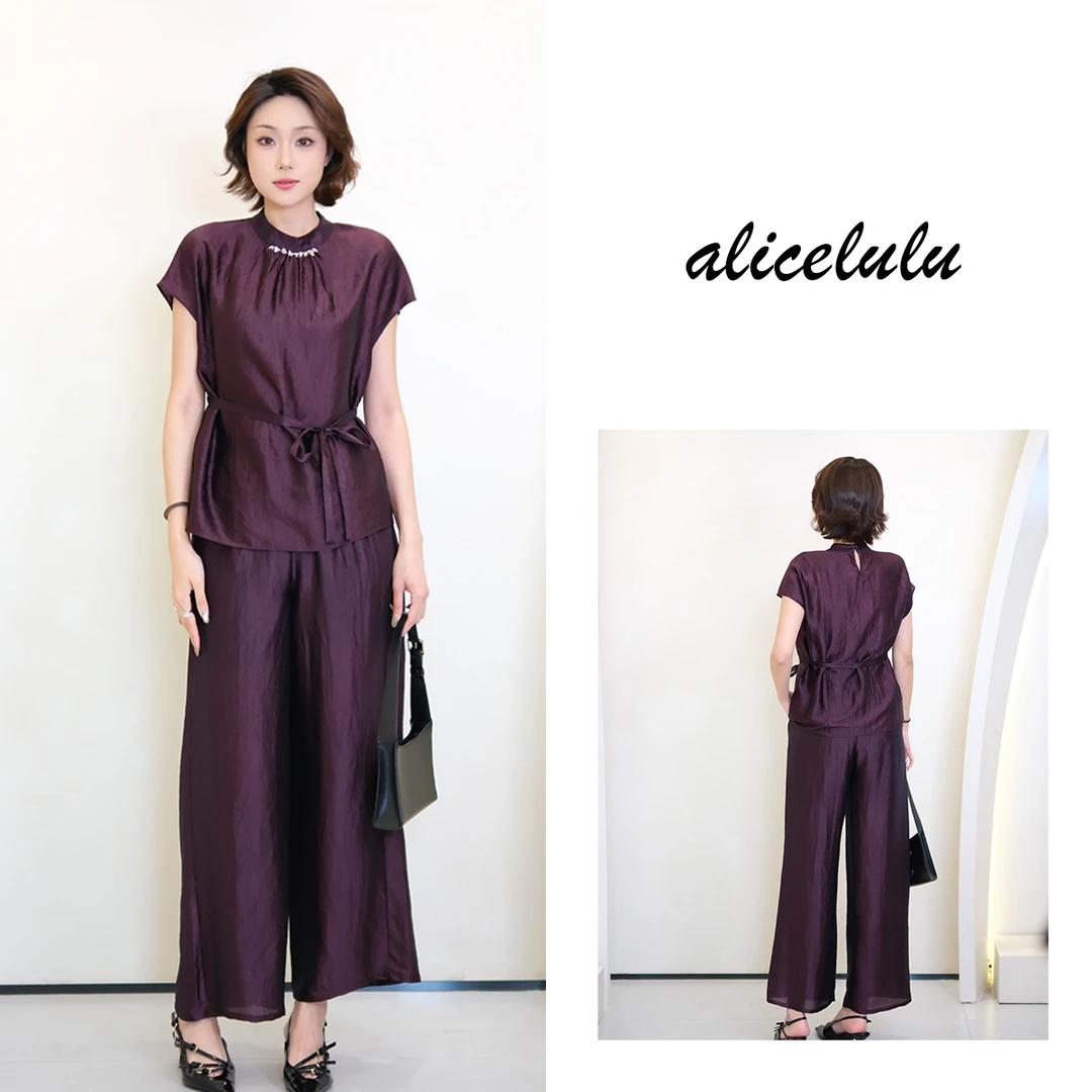 2 alicelulu 系带女装套装立领修身气质感两件套 S2143038W