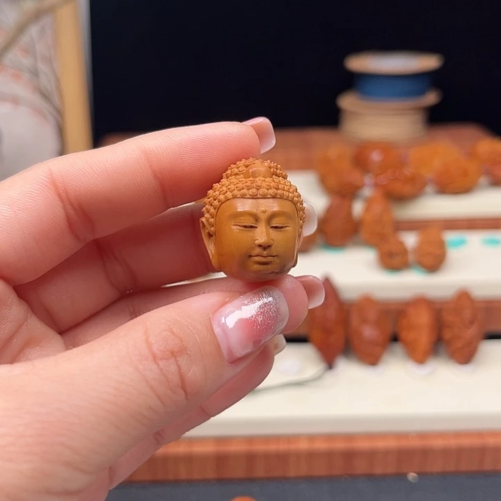 冰***嘴橄榄核手串/手链佛头